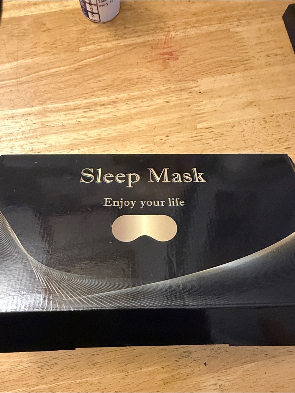 Black & Gold Sleep Electronic  Sleep Mask - 'Enjoy your life'